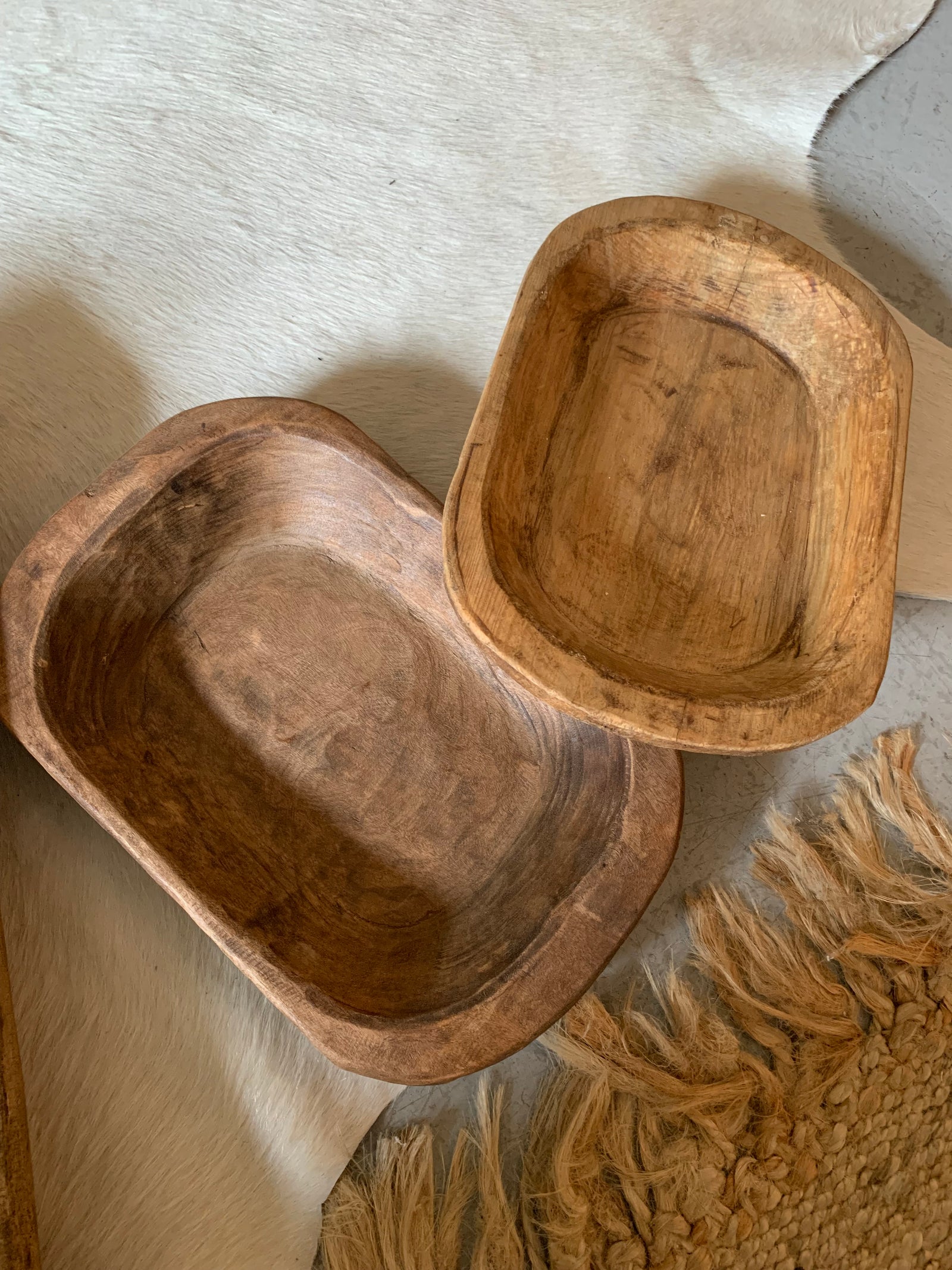 Oval wood bowl - medium