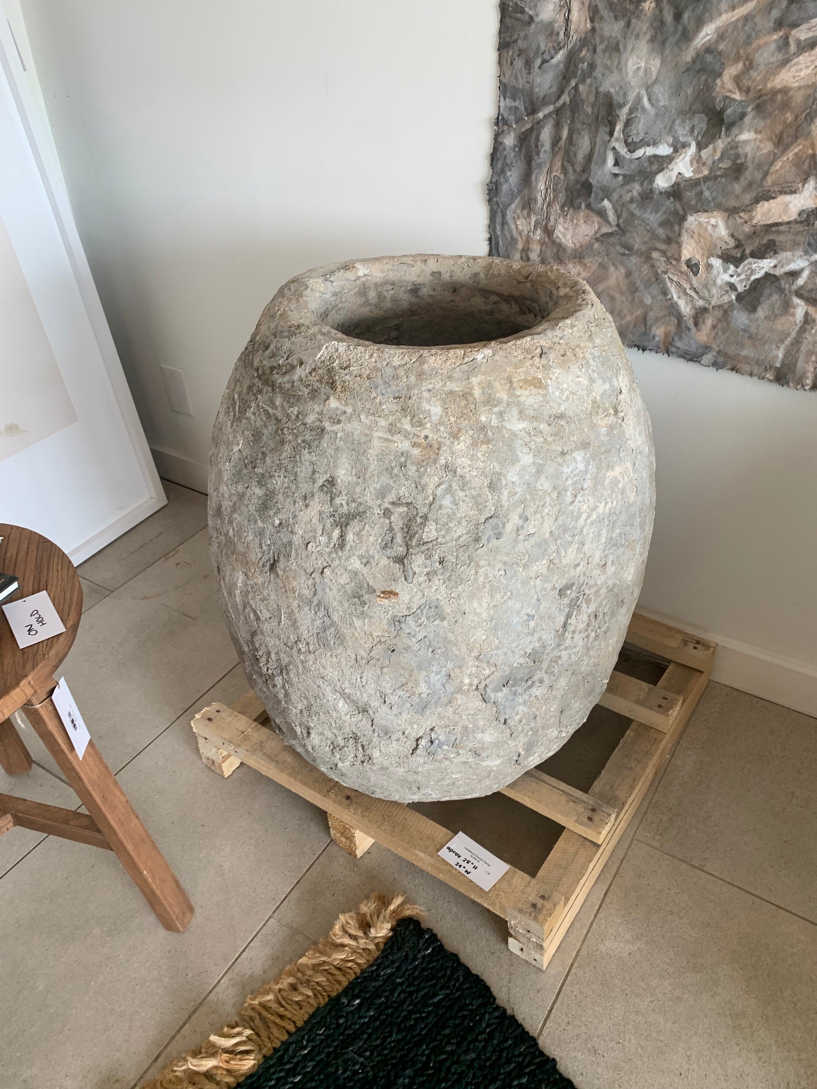 Limestone Round Planter