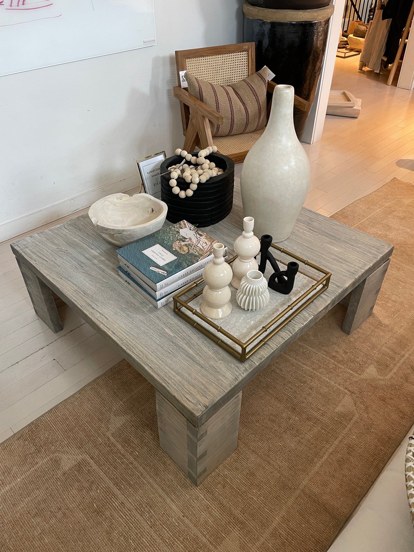 Reclaimed Light Elm Cocktail Table