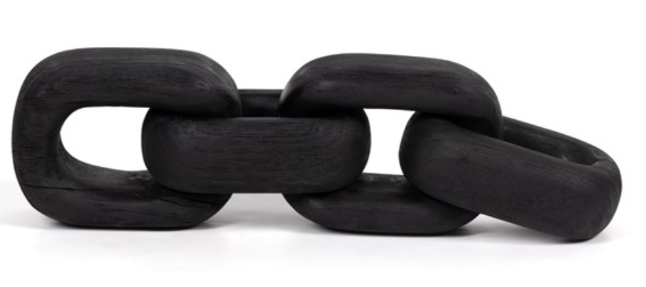 WOOD CHAIN - CARBONIZED BLACK