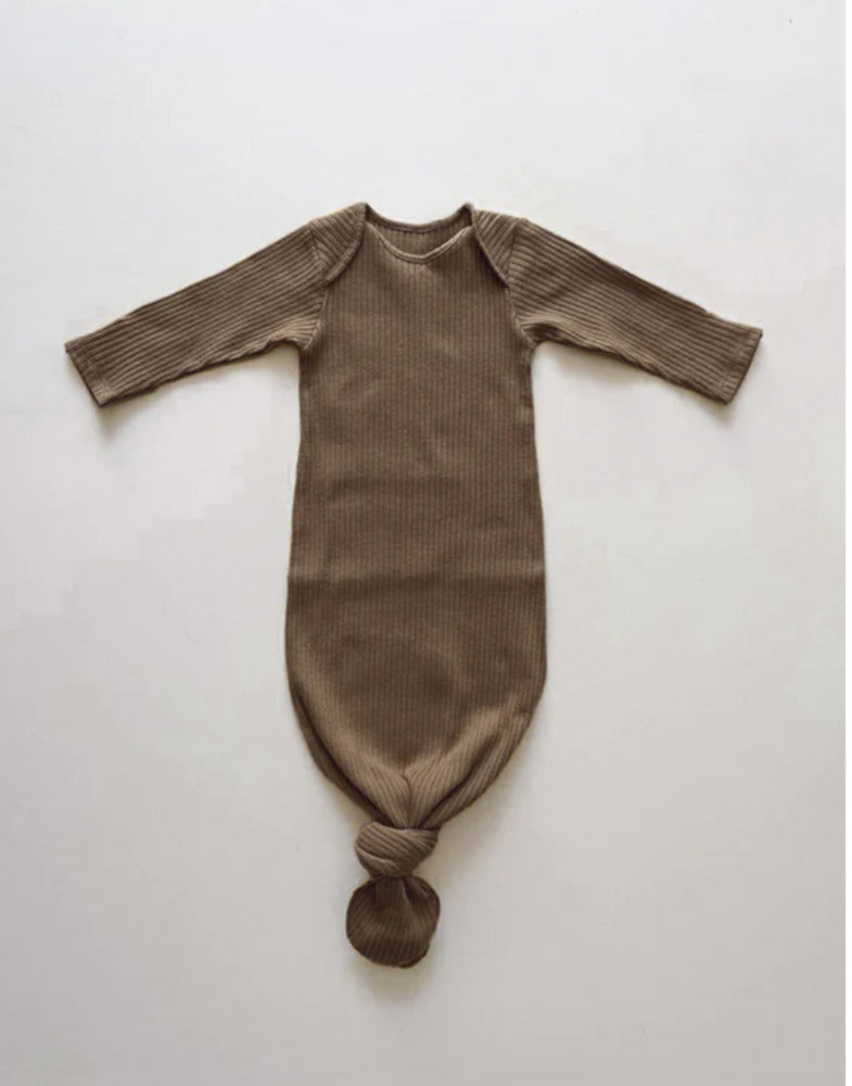 The Ribbed Sleep Gown walnut | NB