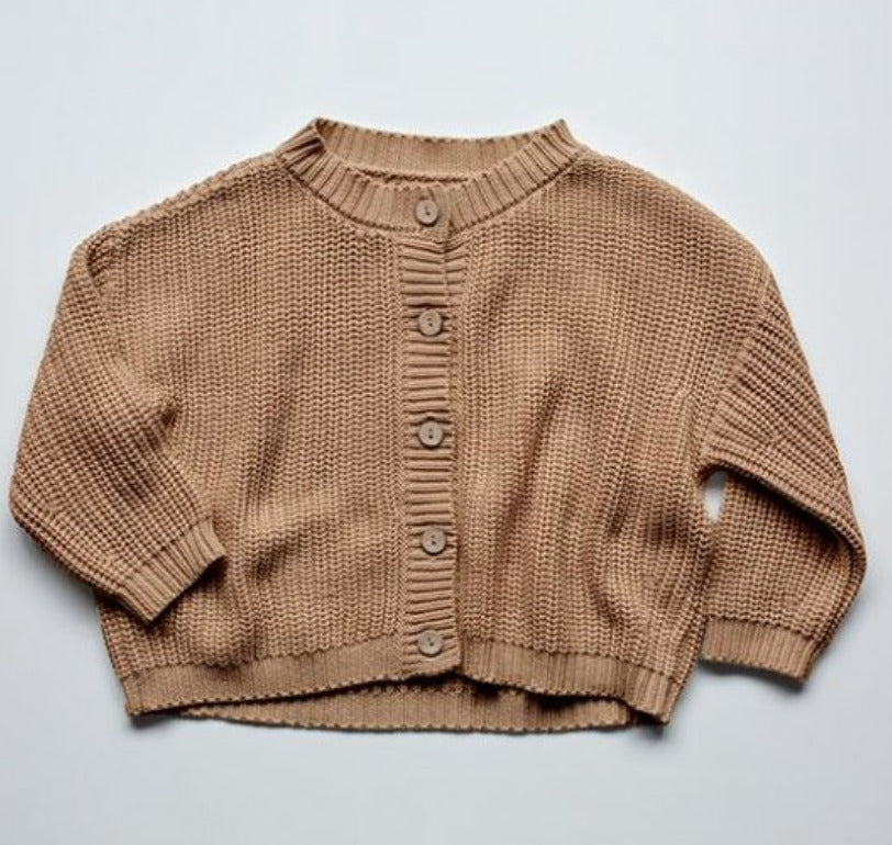 The Chunky Cardigan caramel | 18-24M