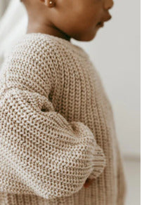 Oat Fleck Chunky Sweater | 0-6M