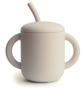 Silicone Training Cup + Straw (Shifting Sand)