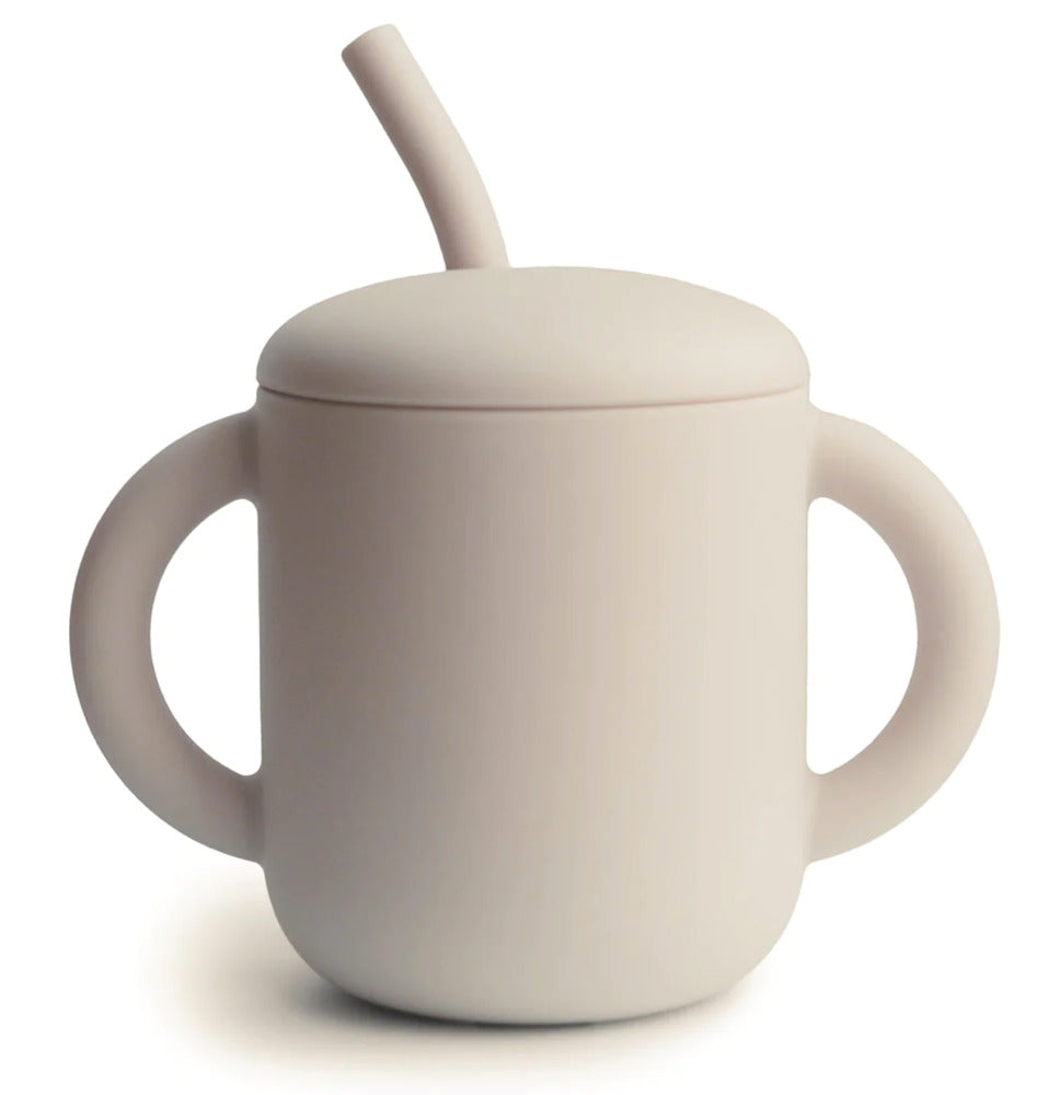 Silicone Training Cup + Straw (Shifting Sand)