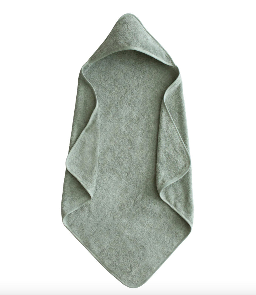 Organic Cotton Baby Hooded Towel (Moss)