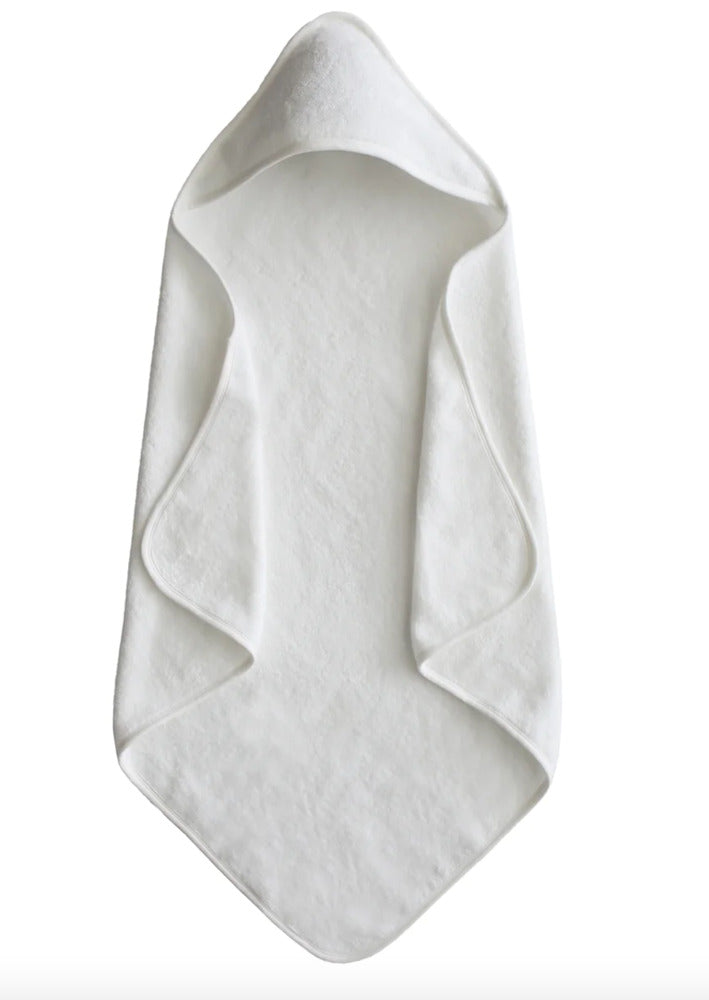 Organic Cotton Baby Hooded Towel (Pearl)