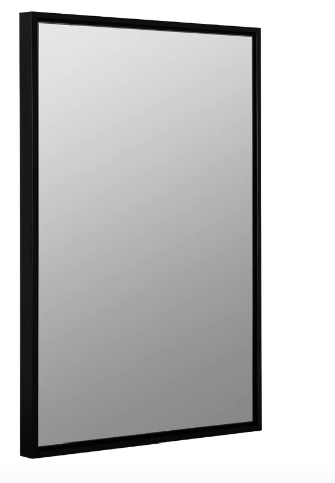 Minimal Mirror black 36'' H x 24'' W x 2'' D.