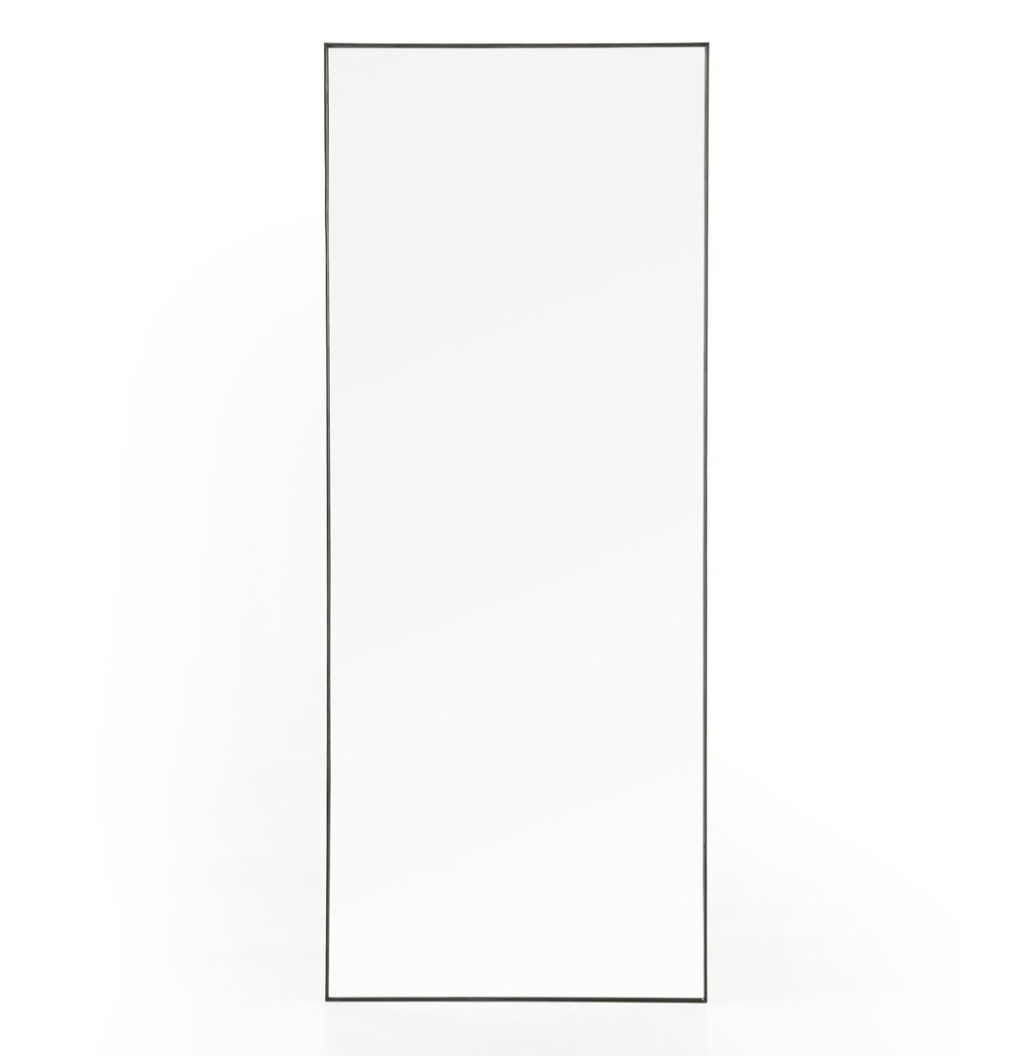 black trim floor mirror