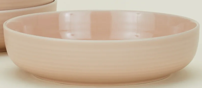 Pink Low Bowl