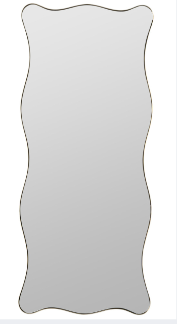 Wavy Gold Leaner Mirror