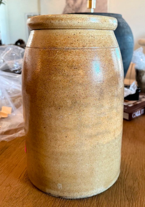 Tan Saltglazed Jar