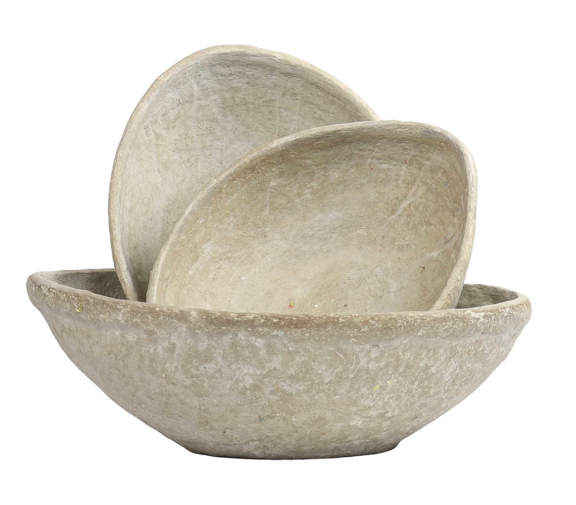 Oval Paper Mache Bowl - Medium