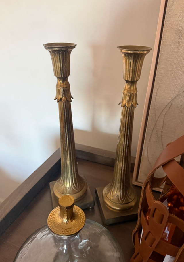 Vintage Brass Taper Holders (set)