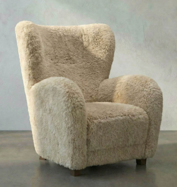 Wooly Wingback Chair