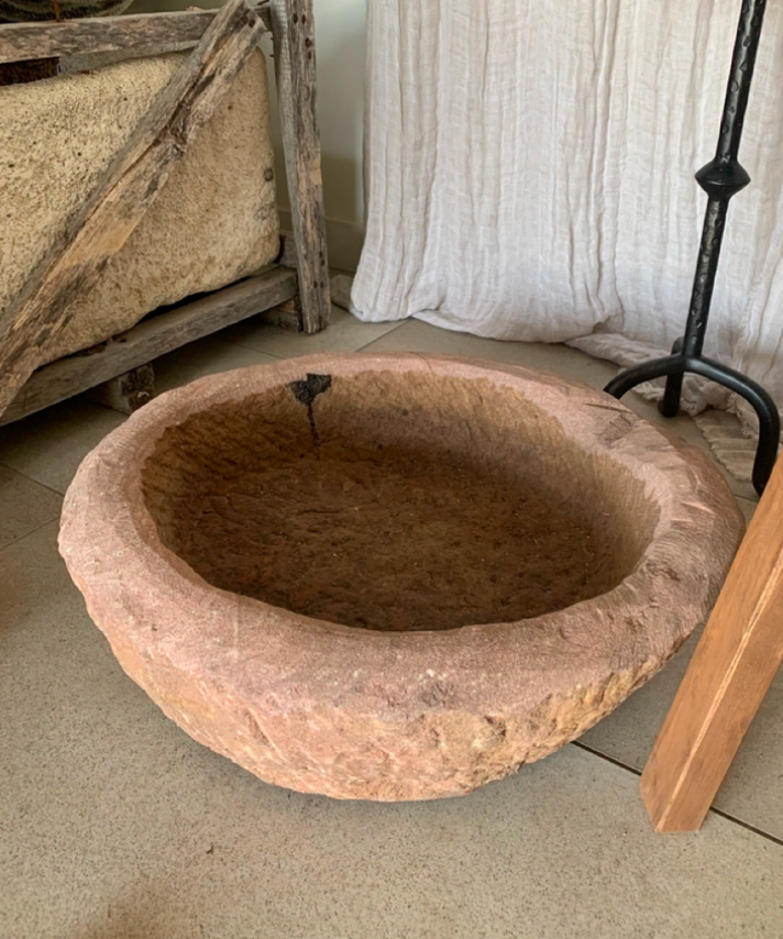 Small Limestone Planter (Terracotta Color)