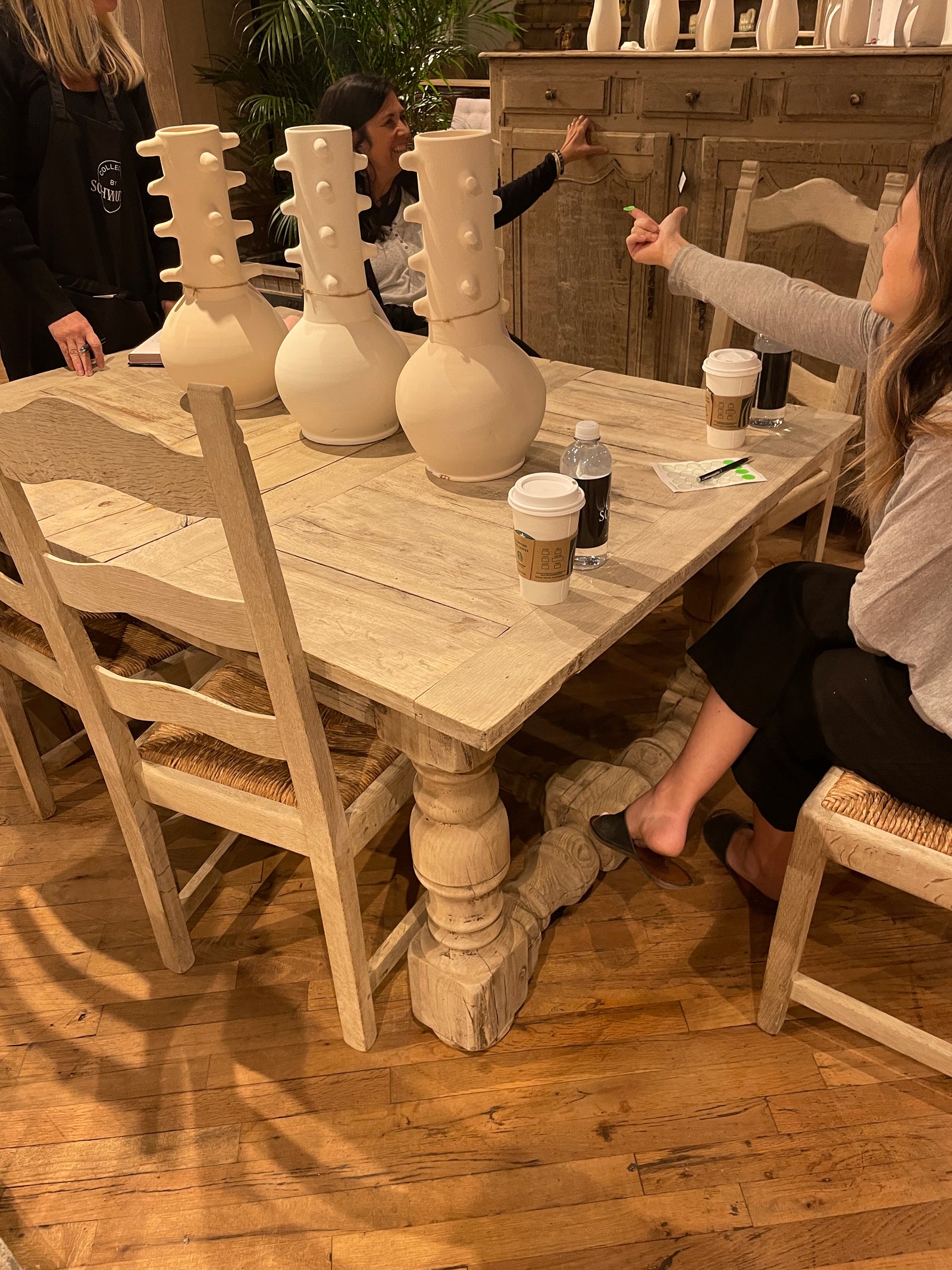 Vintage Bleached Oak Table