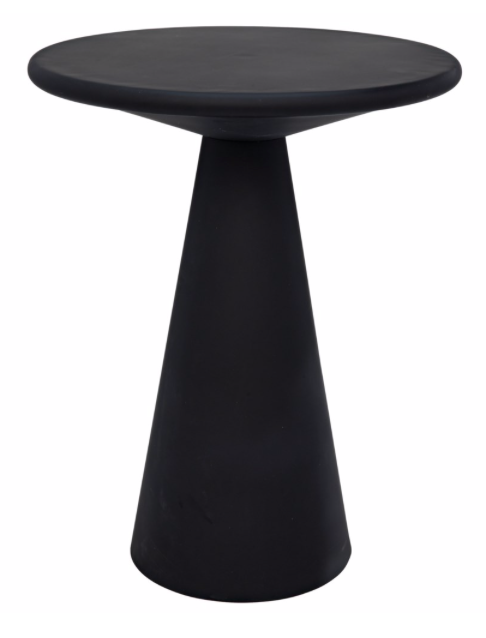 Black Steel Side Table - 15.5"W x 15.5"D x 19.5"H